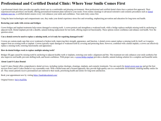 ProfessionalandCertifiedDentalClinicWhereYourSmileComesFirst screenshot