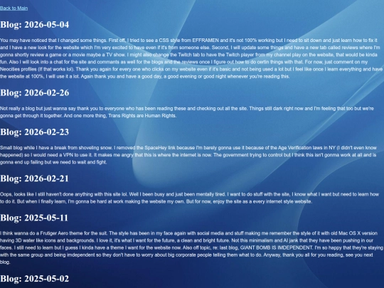 Blog screenshot