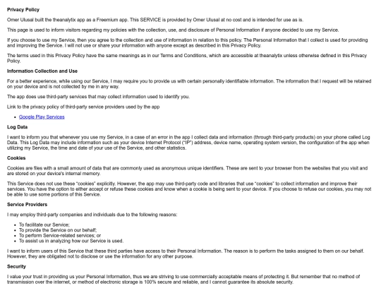 theanalytix-privacy-policy screenshot