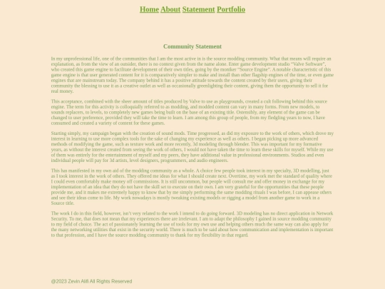 community-statement screenshot