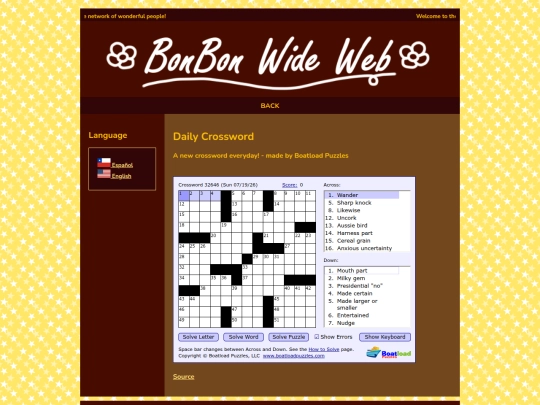 arcade/crossword screenshot