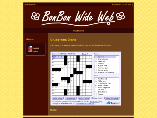 es/arcade/crossword screenshot