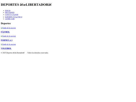 secciones screenshot