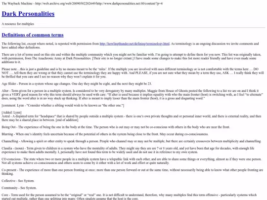 res/Dark Personalities Archive screenshot