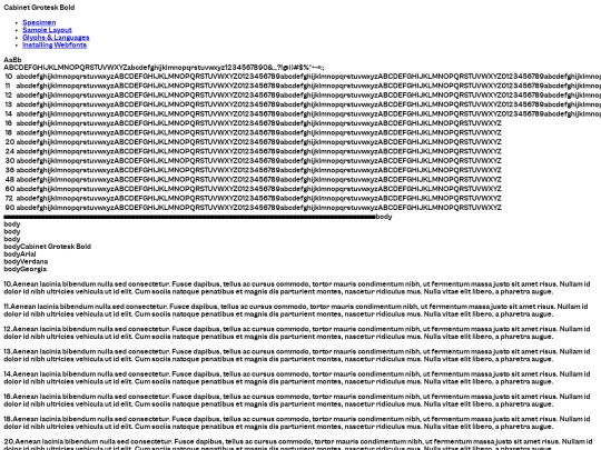 font/cabinetgrotesk-bold-demo screenshot