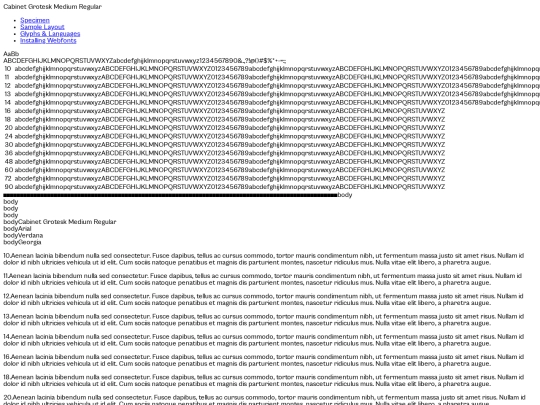 font/cabinetgrotesk-medium-demo screenshot