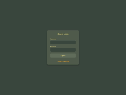 login screenshot