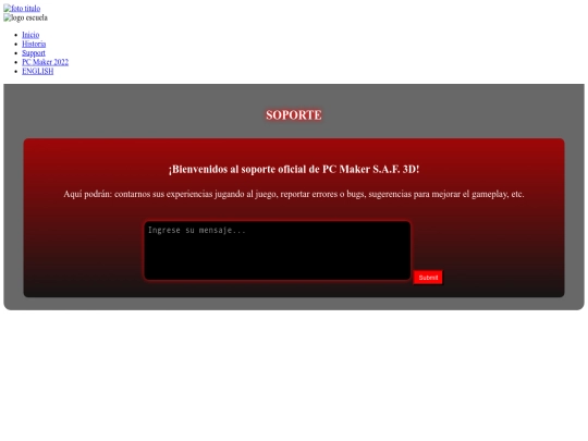 support screenshot