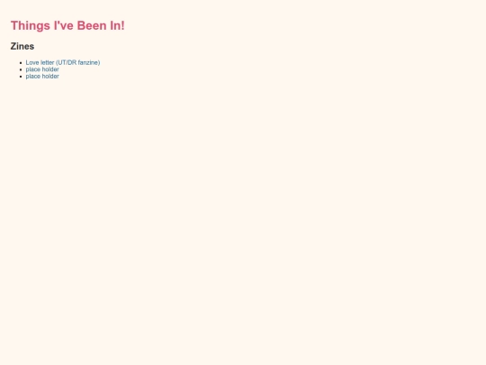 Links screenshot