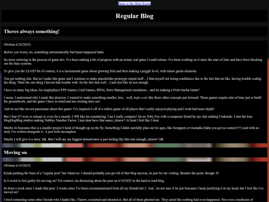 RegularBlog screenshot