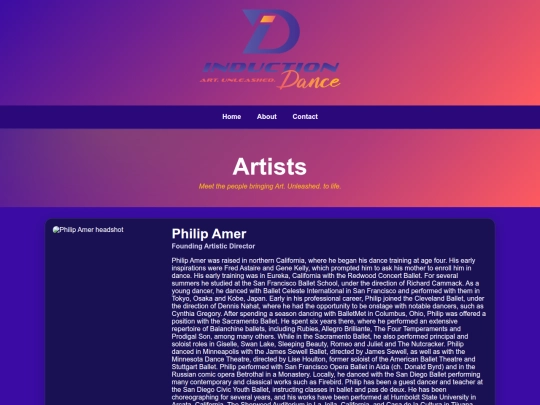 artists_page screenshot