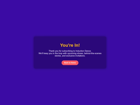 thankyou screenshot