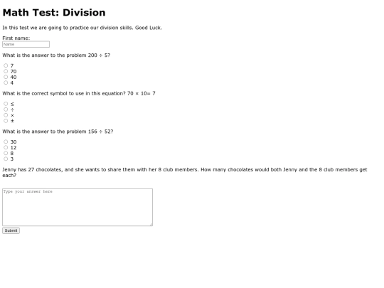 MathForms screenshot