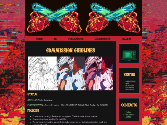 Commissions screenshot