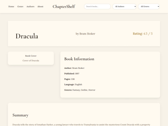 books/dracula screenshot