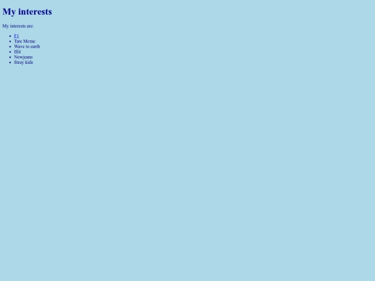 interests screenshot