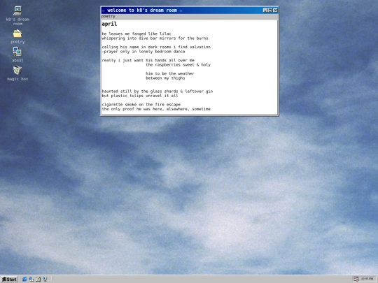 poetry/april screenshot