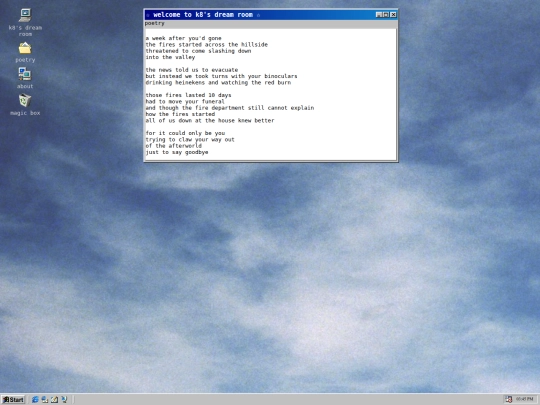 poetry/untitledfire screenshot