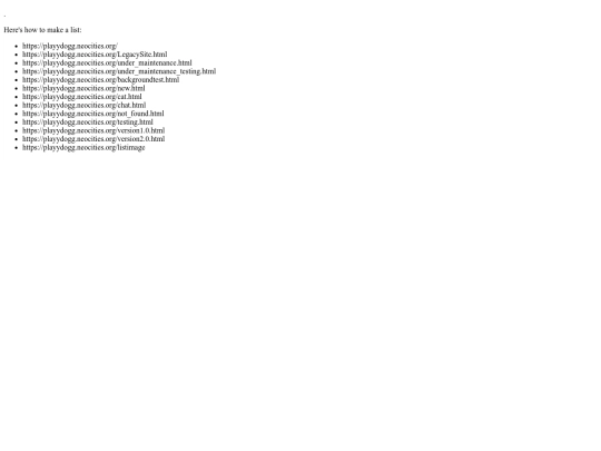 list screenshot