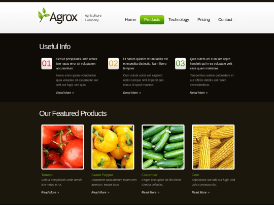 Products screenshot
