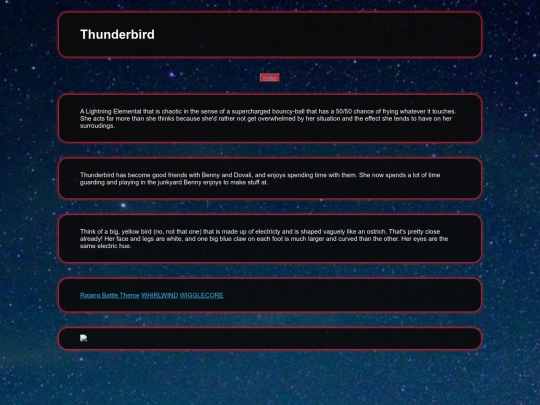 Characters/Thunderbird screenshot