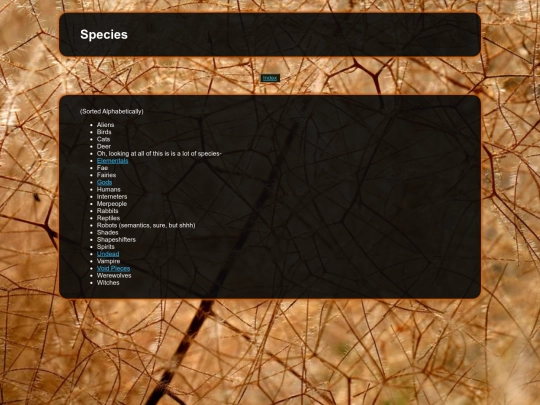Species screenshot
