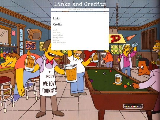 Links screenshot