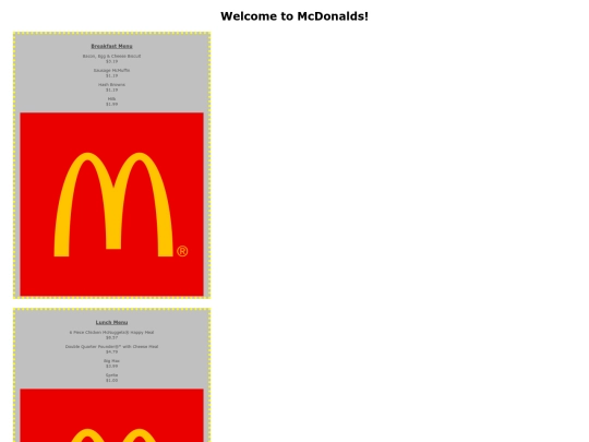 foodmenu screenshot