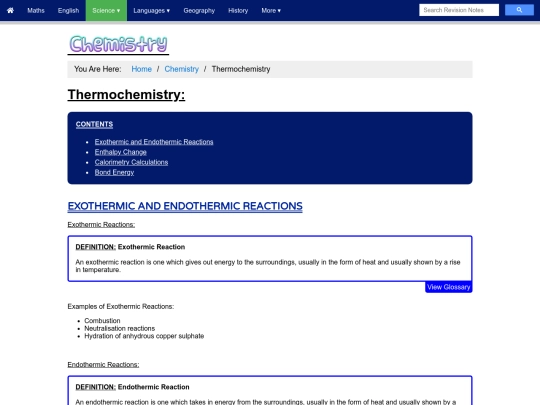 chemistry/thermochemistry screenshot
