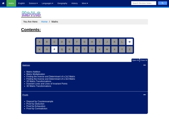 maths screenshot