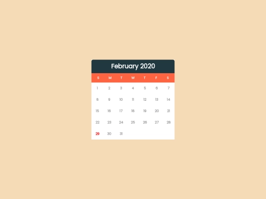 calendars/february screenshot
