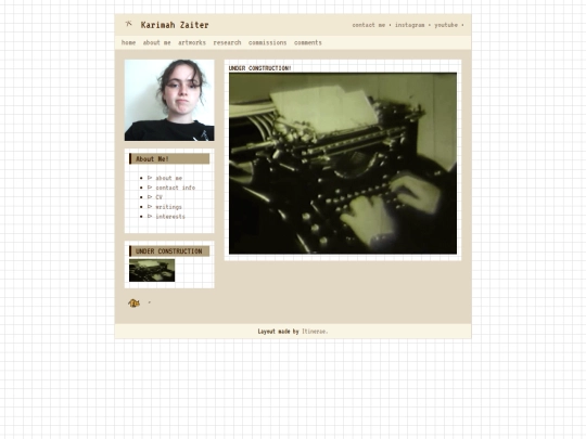 website/writings screenshot
