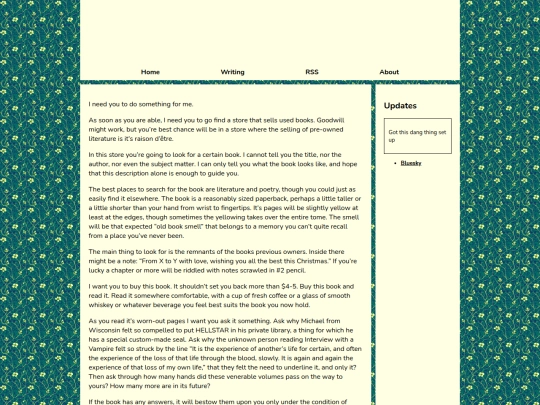 Writing/Bookstore screenshot