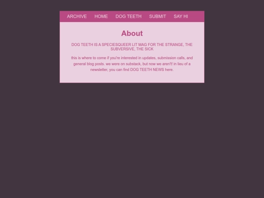 blog/about screenshot