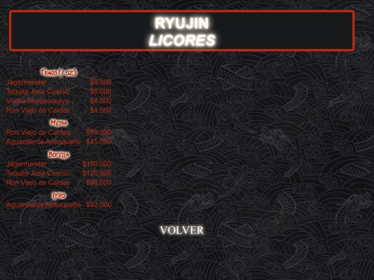 licores screenshot