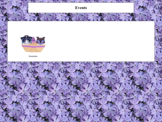 events screenshot