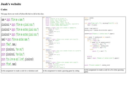 Coding screenshot