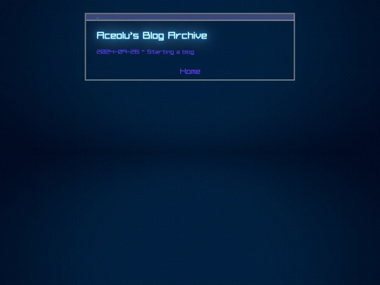 blog/archive screenshot