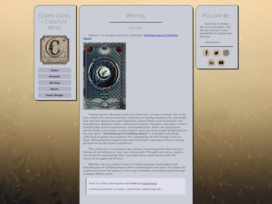 Writing screenshot