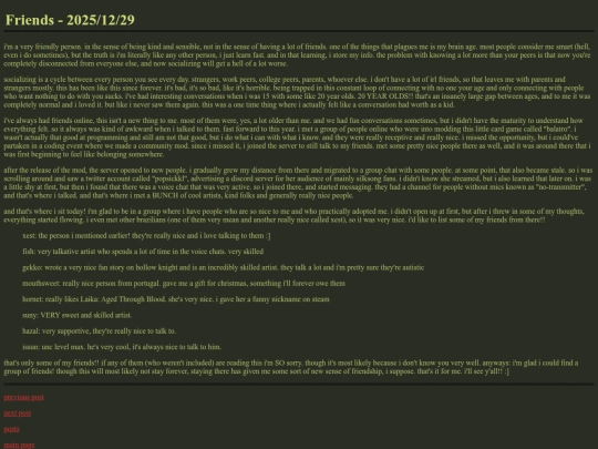 posts/friends screenshot