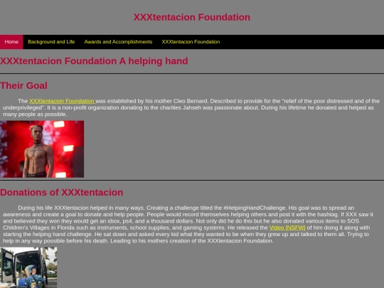 XXXtentacion Foundation screenshot