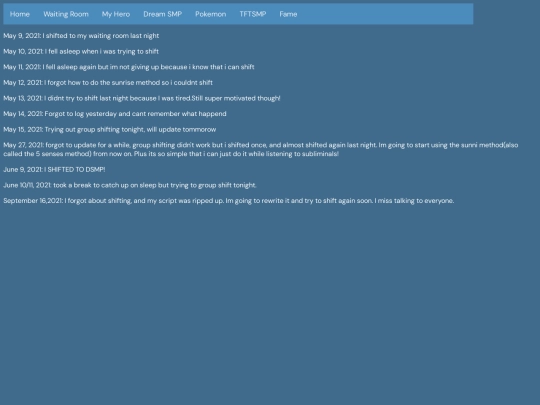 log screenshot