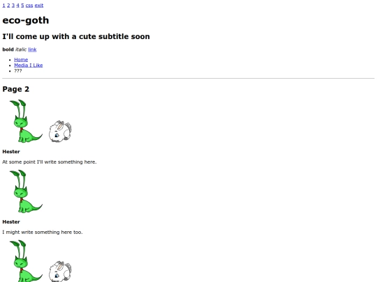 testpage screenshot