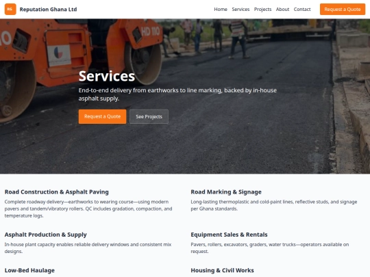 services screenshot