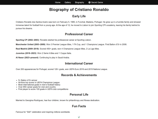 biography screenshot
