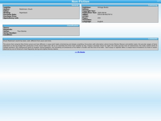 tellico/tellico_files/Non-Fiction-1474 screenshot