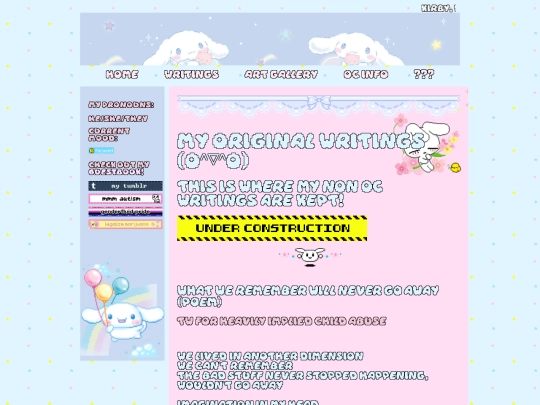 writings screenshot