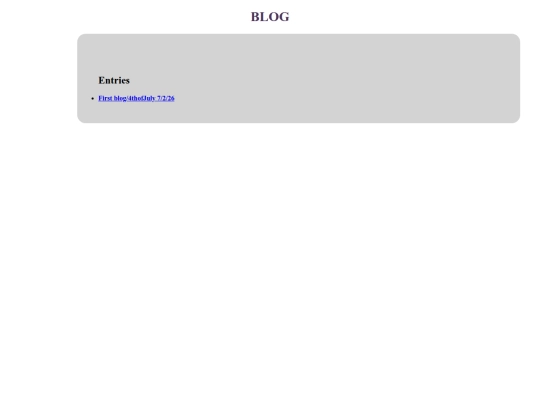 Blog screenshot