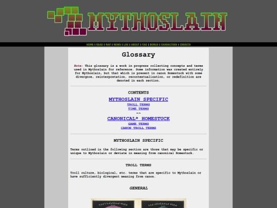 glossary screenshot