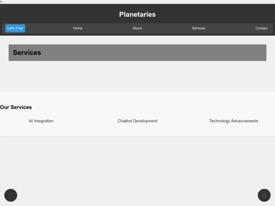 services screenshot